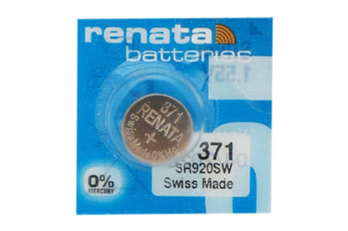 371 / SR920SW Renata Silver Oxide Button Battery 371 / SR920SW Renata Silver Oxide Button Battery
