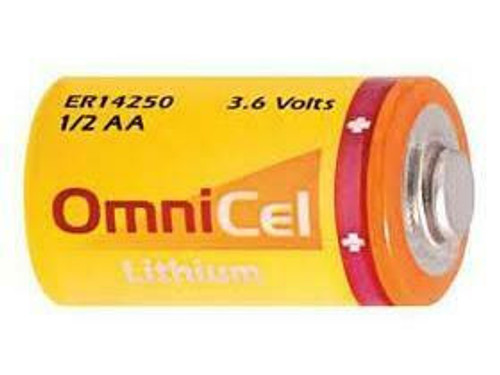 ER14250 (LS14250) Omnicel 1/2 AA 3.6 Volt Primary Lithium Battery (1200 mAh) ER14250 (LS14250) Omnicel 1/2 AA 3.6 Volt Primary Lithium Battery (1200 mAh)