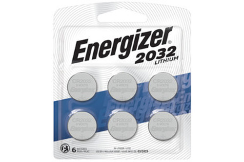 CR2032 Energizer 3 Volt Lithium Coin Cell Batteries (6 Card) CR2032 Energizer 3 Volt Lithium Coin Cell Batteries (6 Card)