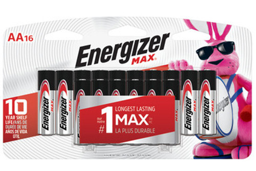 AA Energizer MAX E91BP16 Alkaline Battery Combo (16 Card) AA Energizer MAX E91BP16 Alkaline Battery Combo (16 Card)