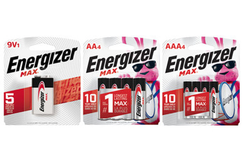 4 AA + 4 AAA + 1 9 Volt Energizer MAX Alkaline Battery Combo (On Cards) 4 AA + 4 AAA + 1 9 Volt Energizer MAX Alkaline Battery Combo (On Cards)