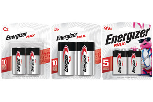2 C + 2 D + 2 9 Volt Energizer MAX Alkaline Battery Combo (On Cards) 2 C + 2 D + 2 9 Volt Energizer MAX Alkaline Battery Combo (On Cards)