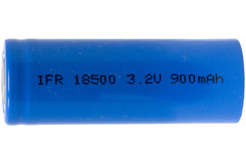 18500 3.2 Volt LiFePO4 Flat Top Battery (900 mAh) 18500 3.2 Volt LiFePO4 Flat Top Battery (900 mAh)