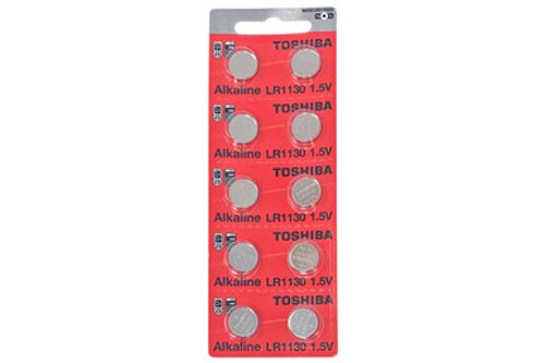 LR1130 / AG10 / 389 Toshiba Alkaline Button Batteries (10 Card) LR1130 / AG10 / 389 Toshiba Alkaline Button Batteries (10 Card)