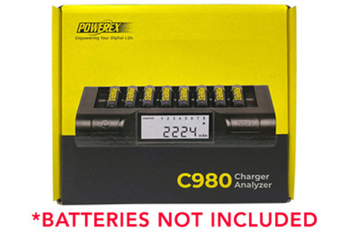 Powerex C980 8 Bay LCD Battery Charger (AA & AAA) Powerex C980 8 Bay LCD Battery Charger (AA & AAA)