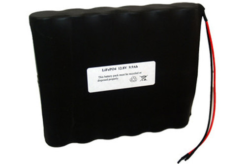 12.8 Volt LiFePO4 Battery Pack with Leads (9900 mAh) 12.8 Volt LiFePO4 Battery Pack with Leads (9900 mAh)