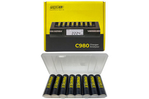 Powerex C980 Smart Charger + 8 AA NiMH Powerex Rechargeable Batteries (2600 mAh) with Battery Case Powerex C980 Smart Charger + 8 AA NiMH Powerex Rechargeable Batteries (2600 mAh) with Battery Case