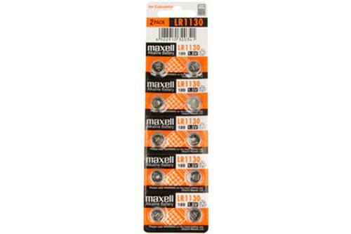 LR1130 / 189 Maxell Alkaline Button Batteries (10 Card) LR1130 / 189 Maxell Alkaline Button Batteries (10 Card)
