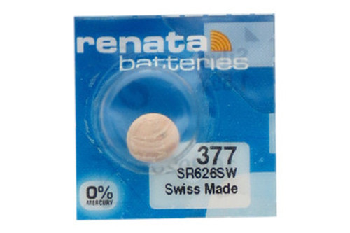 377 / SR626SW Renata Silver Oxide Button Batteries 377 / SR626SW Renata Silver Oxide Button Batteries
