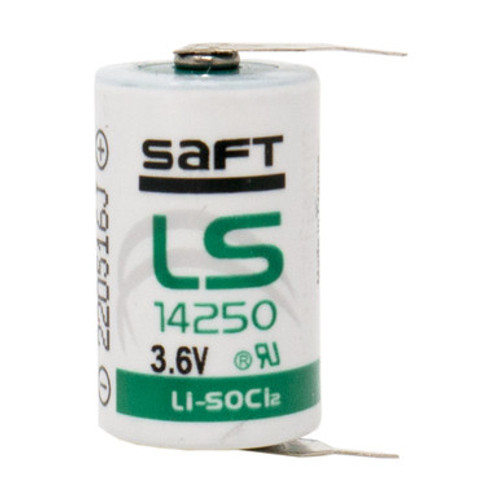 Saft LS14250 3.6V Lithium Battery w/ Solder pins Saft LS14250 3.6V Lithium Battery w/ Solder pins