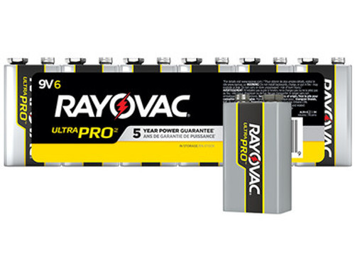 9V Rayovac Ultra Pro Alkaline Batteries 9V Rayovac Ultra Pro Alkaline Batteries