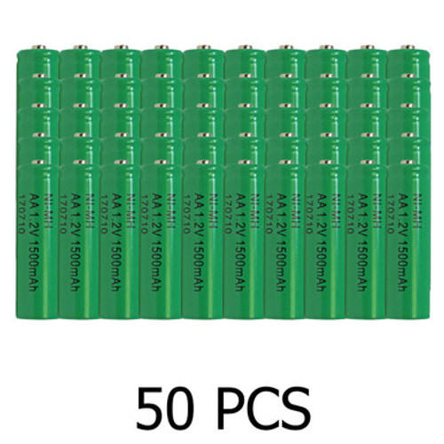 AA NiMH 1500mAh Batteries (Box of 50) AA NiMH 1500mAh Batteries (Box of 50)