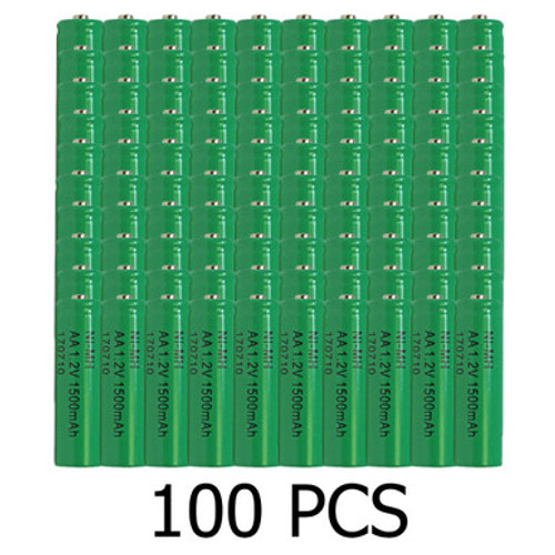 AA NiMH 1500mAh Batteries (Box of 100) AA NiMH 1500mAh Batteries (Box of 100)