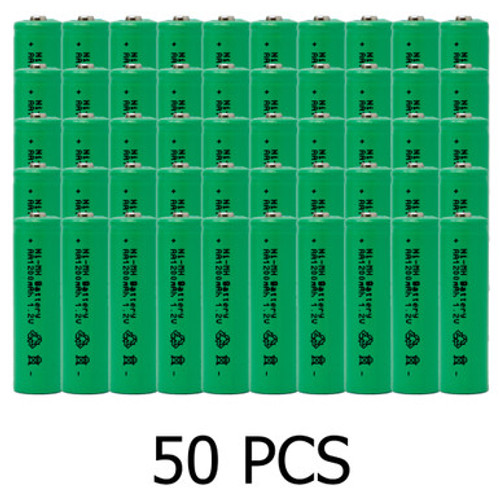 AA NiMH 1200 mAh Rechargeable Batteries (Box of 50)