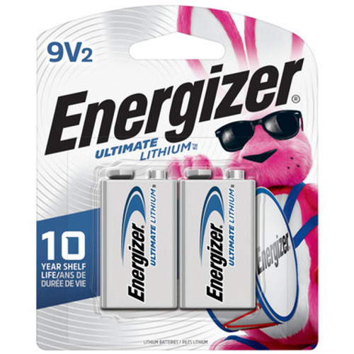 9 Volt Energizer ULTIMATE Lithium L522BP Batteries (2 Card) 9 Volt Energizer ULTIMATE Lithium L522BP Batteries (2 Card)