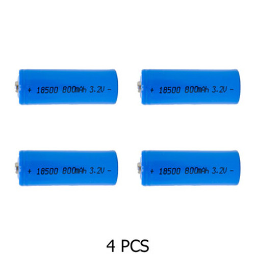 18500 3.2 Volt 800 mAh LiFePO4 Batteries (Box of 4) 18500 3.2 Volt 800 mAh LiFePO4 Batteries (Box of 4)