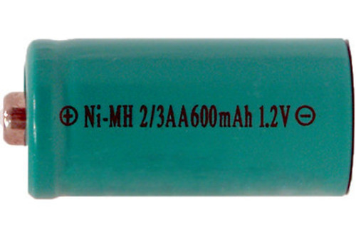 2/3 AA NiMH 600 mAg Button Top Batteries (Box of 12) 2/3 AA NiMH 600 mAg Button Top Batteries (Box of 12)