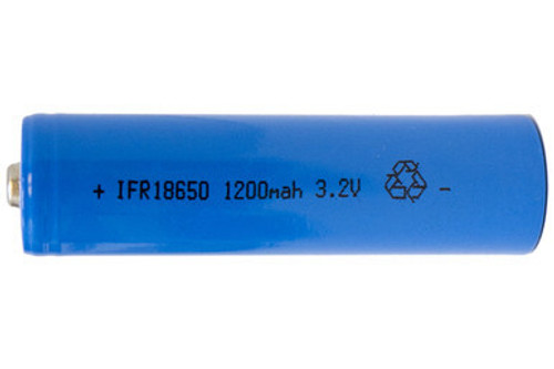 3.2 Volt LiFePO4 18650 1200 mAh Button Top Batteries (Box of 6)