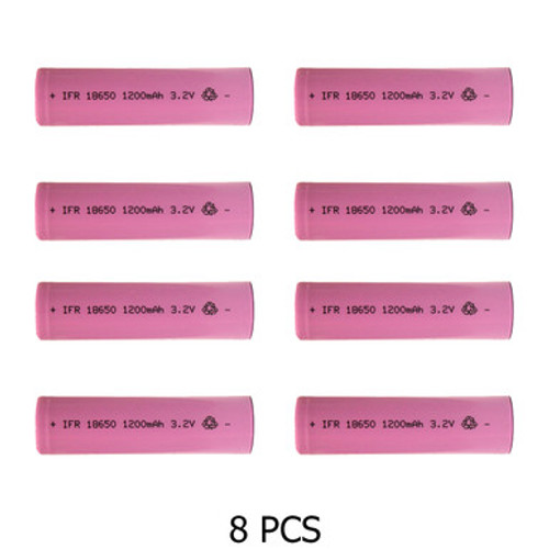 3.2 Volt 18650 LiFePO4 1200mAh Batteries (Box of 8) 3.2 Volt 18650 LiFePO4 1200mAh Batteries (Box of 8)