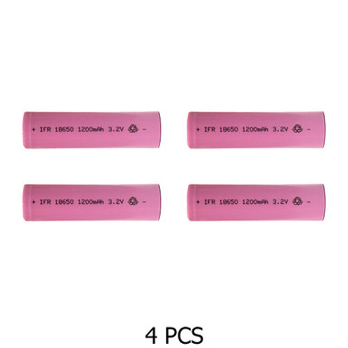 3.2 Volt 18650 LiFePO4 1200mAh Batteries (Box of 4) 3.2 Volt 18650 LiFePO4 1200mAh Batteries (Box of 4)