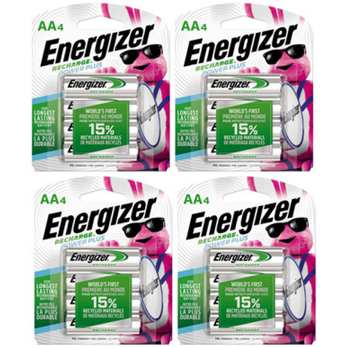 AA Energizer Recharge NH15BP4 NiMH 2300 mAh Batteries (4 Cards of 4) AA Energizer Recharge NH15BP4 NiMH 2300 mAh Batteries (4 Cards of 4)