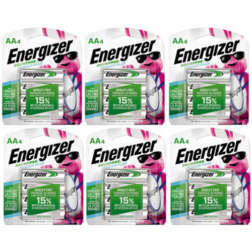 AA Energizer Recharge NH15BP4 NiMH 2300 mAh Batteries (6 Cards of 4) AA Energizer Recharge NH15BP4 NiMH 2300 mAh Batteries (6 Cards of 4)