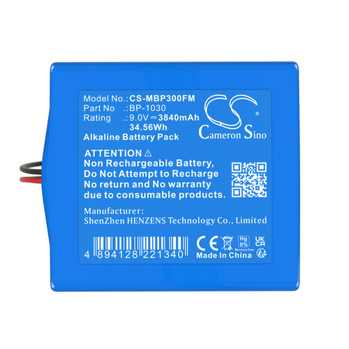 Replacement Battery for  Merl Pointer 3000 ELT Emergency Locator, Alkaline 9V