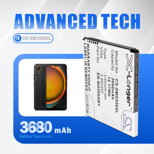 Replacement Battery for Samsung Galaxy Xcover 7, Galaxy XCover7 5G, SM-G556B, EB-BG556GBY, GH43-05199A, Lithium-ion 4050mAh