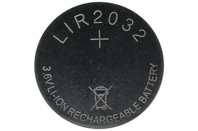 LIR2032 3.6 Volt Lithium Ion Button Battery