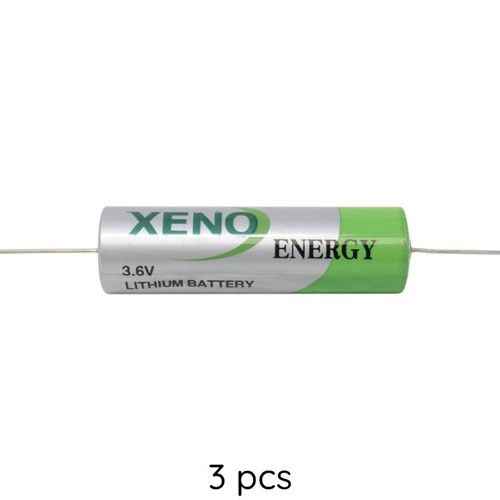 3-Pack Xeno XL-060F 3.6V AA 2.4Ah Lithium Batteries with Axial Leads