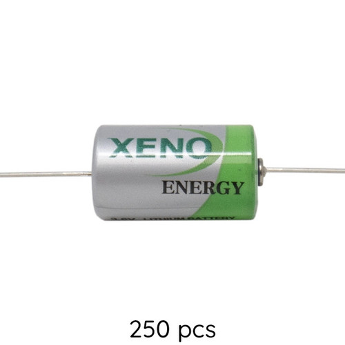 250-Pack Xeno XL-050FAX 3.6V 1/2 AA 1.2Ah Lithium Batteries w/ Axial Leads
