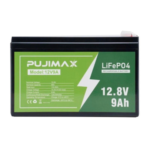 12.8V 9Ah PUJIMAX LiFEp04 Rechargeable Battery Pack (Rectangle)