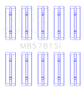 King Engine Bearings Nissan Mr18DE/Mr20DE Renault M4R 700/01/04 (Size +0.50mm) Main Bearing Set - MB5781SI0.5 Photo - Primary