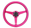 NRG Aluminum Steering Wheel 330mm - Heritage Solid Spoke - Ergonomic Grip - Anadized Pink - RST-071-PK Photo - Primary