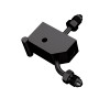 Goodridge 00-06 Harley Davidson Softail Models Rear Brake Switch Holder - Black - PMCHD-020ZBK Photo - Primary