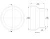 aFe POWER Universal Products Coupler Kit (5 x 4)in ID x 3in L - Black - 59-00213 Technical Drawing