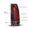 ANZO 88-99 Chevy/GMC C/K1500/2500/3500 Full LED Light Tube Taillights Black Housing Clear Lens - 311485 User 3
