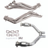 BBK 15-17 Ford Mustang V6 1-3/4 Long Tube Headers w/High Flow Catted H Pipe (Silver Ceramic) - 16424 Photo - Primary