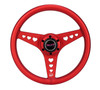 NRG All Aluminum Steering Wheel 330mm - Heart Cut Out- Ergonomic Grip- Anadized Red - RST-073-RD User 1