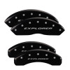 MGP 4 Caliper Covers Engraved Front & Rear 2012+ Ford Explorer Black Finish Silver Logo - 10254SXPLBK Photo - Primary