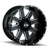 ION 141 20x10 / 8x170 BP / -19mm Offset / 125.2mm Hub Gloss Black Milled Wheel - 141-2170M Photo - Primary