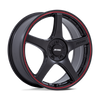 PETROL WHEELS P2E 17X8 5X110/115 72 +40 MATTE BLK RED-LIP