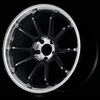 Advan RZ-DF2 19x10.5 / +32 Offset / 5-112 / 66.5mm Bore / Diamond Cut & Racing Titanium Black - YAF9L32MDRTB Photo - Primary