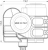 Hella Compressed Air Trumpet Horn 12V - 013410081 Technical Drawing