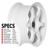 Circuit Performance CSF1 17x8 Gloss White 4x100 [+35mm] Wheel