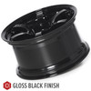 Circuit Performance CSF1 17x9 Gloss Black 5x114.3 [+20mm] Wheel