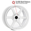 Circuit Performance CSF1 18x9.5 Gloss White 5x100 [+38mm] Wheel