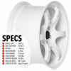 Circuit Performance CSF1 18x9.5 Gloss White 5x114.3 [+38mm] Wheel
