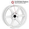 Circuit Performance CSF1 18x9.5 Gloss White 5x120 [+25mm] Wheel
