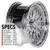 Circuit Performance CP21 16x8 Chrome 4x100 [+25mm] Wheel